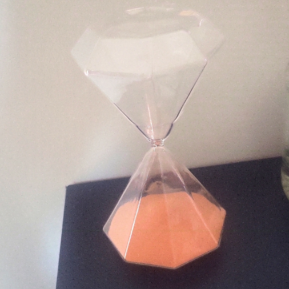 Hourglass 8 in tall tan sand